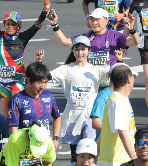 【東京マラソン】「ゆいゆい可愛かった！」芸能人が続々と完走　アイドル、女優、人気タレントも　ＳＮＳに目撃談続々